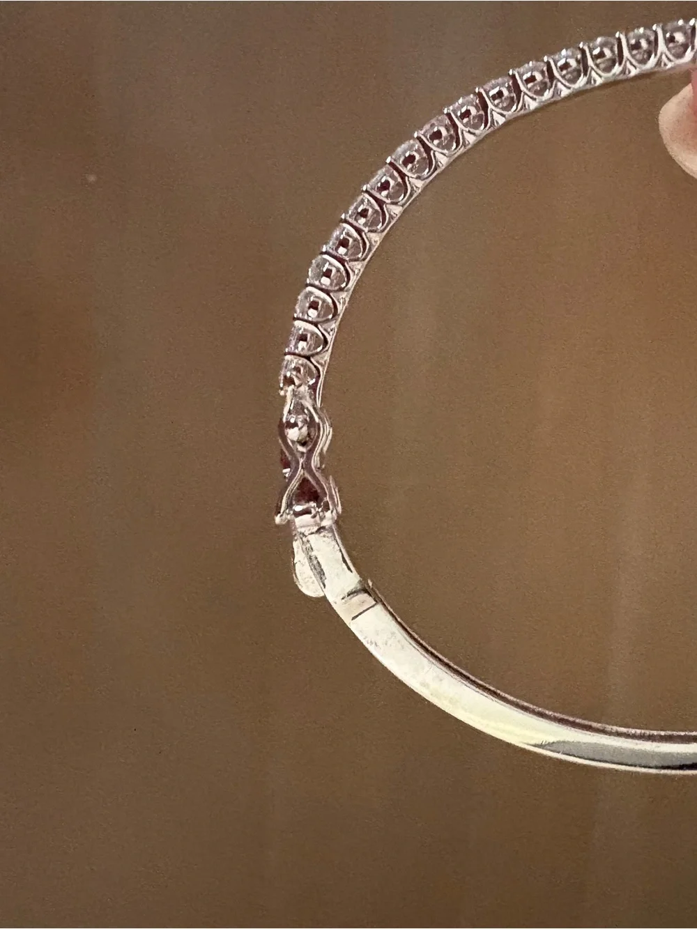 Rhinestone Tennis Bracelet - Silver Crystal Sparkle